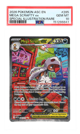 2026 Pokemon Ascended Heroes Special Illustration Rare Mega Scrafty Ex #285 PSA 10