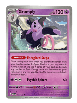 2025 Grumpig #63 Mega Evolution