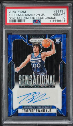 2024 Panini Prizm Blue Choice Terrence Shannon Jr. RC AUTO /49 #SSTSJ PSA 10