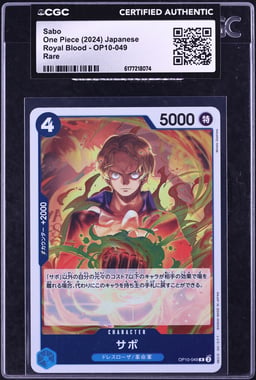 2024 One Piece Japanese Royal Blood Sabo #OP10-049 CGC AUTH