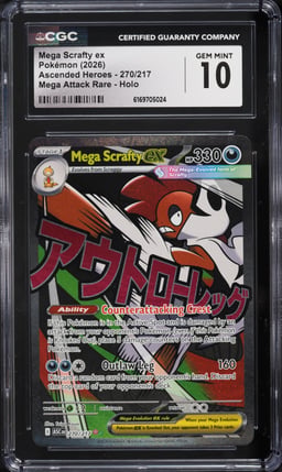 2026 Pokemon Mega Evolution Ascended Heroes MA Mega Scrafty ex #270 CGC 10 GEM MINT