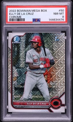 2022 Bowman Chrome Mega Box Elly De La Cruz PROSPECT #BCP-50 PSA 8 NM-MT
