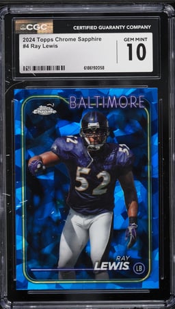 2024 Topps Chrome Sapphire Ray Lewis #4 CGC 10 GEM MINT