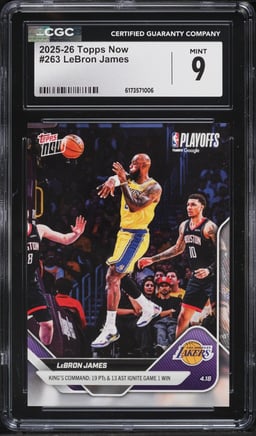 2025 Topps Now LeBron James #263 CGC 9 MINT