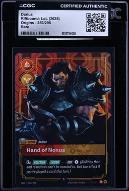 2025 Riftbound League Of Legends LoL Origins Darius #253 CGC AUTH