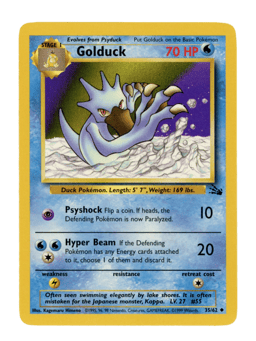 1999 Golduck #35 Fossil Unlimited
