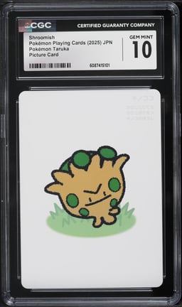 2025 Pokemon Japanese Playing Cards Pokemon Taruka Picture Card Shroomish CGC 10 GEM MINT