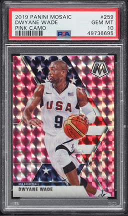 2019 Panini Mosaic Pink Camo Dwyane Wade #259 PSA 10 GEM MINT
