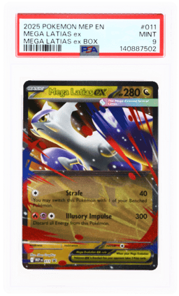 2025 Pokemon Mega Evolution Black Star Promo Box Mega Latias Ex #011 PSA 9