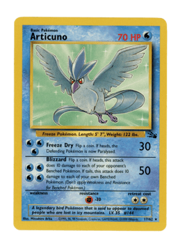 1999 Articuno #17 Fossil Unlimited