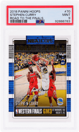 2018 Panini Hoops Road To the Finals Stephen Curry #70 319/499 PSA 9