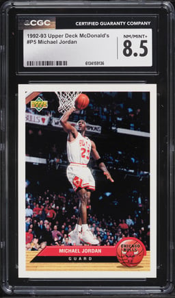 1992 Upper Deck McDonald's Michael Jordan #P5 CGC 8.5 NM-MT+