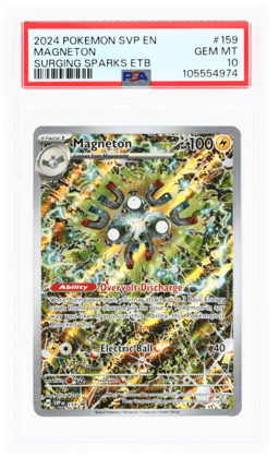 2024 Pokemon Scarlet and Violet Black Star Promo Surging Sparks Elite Trainer Box Magneton #159 PSA 10