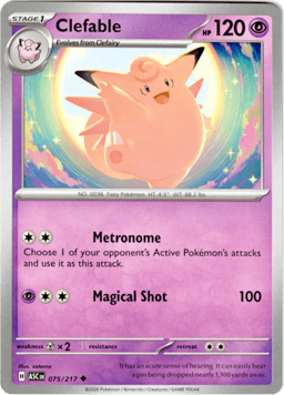 2026 Clefable #75 Ascended Heroes