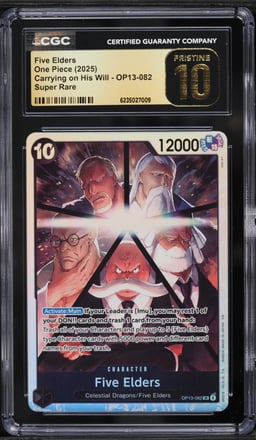 2025 One Piece Carrying On His Will SR Five Elders #OP13-082 CGC 10 PRISTINE