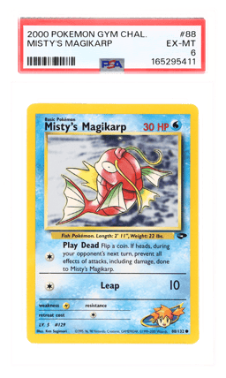 2000 Pokemon Gym Challenge Misty's Magikarp #88 PSA 6