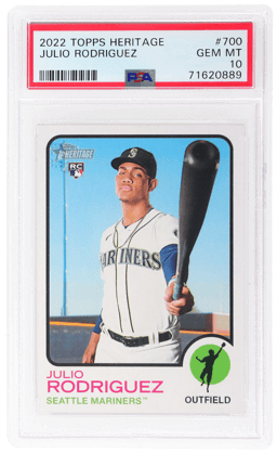 2022 Topps Heritage Julio Rodriguez #700 PSA 10