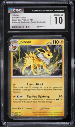 2025 Pokemon Scarlet & Violet Promo Prismatic Evolutions Jolteon #169 CGC 10 GEM MINT
