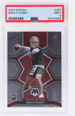 2022 Panini Mosaic Brock Purdy #367 PSA 9
