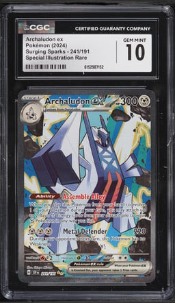 2024 Pokemon Scarlet & Violet Surging Sparks SIR Archaludon Ex #241 CGC 10 GEM MINT