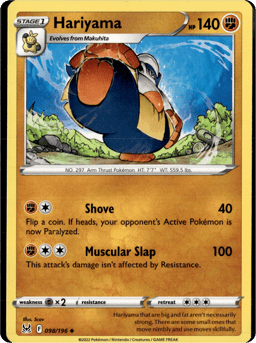 2022 Hariyama #98 Lost Origin