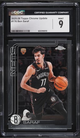 2025 Topps Chrome Update Ben Saraf ROOKIE #176 CGC 9 MINT