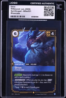 2026 Riftbound League Of Legends LoL Spiritforged Ornn #85a CGC AUTH