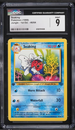 1999 Pokemon Jungle 1st Edition Seaking #46 CGC 9 MINT