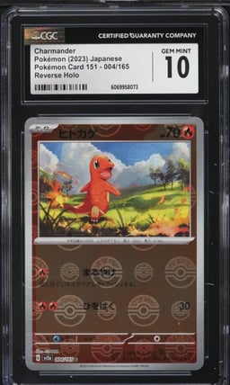 2023 Pokemon Japanese SV 151 Poke Ball Reverse Holo Charmander #4 CGC 10 GEM