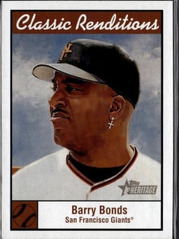 2001 2001 Topps Heritage Classic Rendition Barry Bonds #CR3 Topps Heritage Classic Rendition
