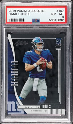 2019 Panini Absolute Daniel Jones #107 PSA 8