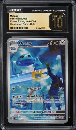 2026 Pokemon Mega Evolution Chaos Rising IR Metang #94 CGC 10 PRISTINE