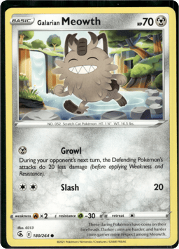2021 Galarian Meowth #180 Fusion Strike
