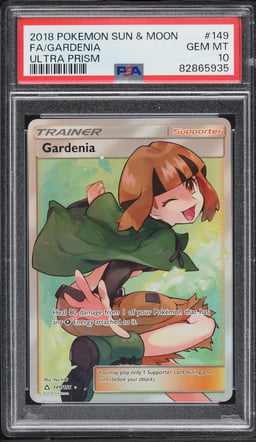 2018 Pokemon Sun & Moon Ultra Prism Full Art Gardenia #149 PSA 10 GEM MINT