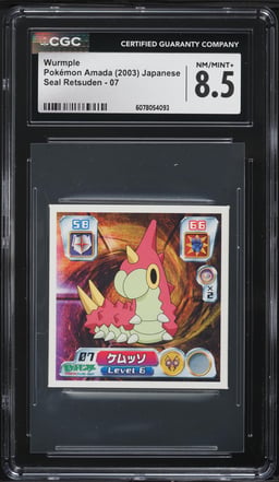 2003 Pokemon Japanese Amada Seal Retsuden Wurmple #7 CGC 8.5 NM-MT+
