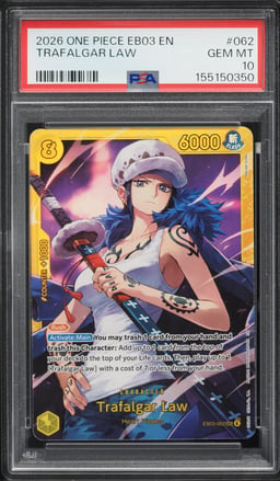 2026 One Piece Heroines Edition Trafalgar Law #EB03-062 PSA 10 GEM MINT