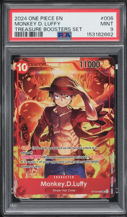 2024 One Piece Treasure Booster Set Alt Art Monkey D. Luffy #ST10-006 PSA 9 MINT