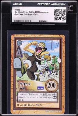 2000 One Piece Japanese Carddass Hyper Battle 2nd Stage Usopp #C45 CGC AUTH