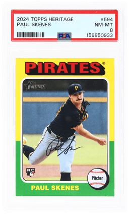 2024 Topps Heritage Paul Skenes #594 PSA 8