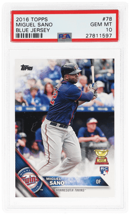 2016 Topps Blue Jersey Miguel Sano #78 PSA 10
