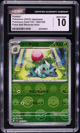 2023 Pokemon Japanese Scarlet & Violet 151 Poke Ball Reverse Holo Ivysaur #2 CGC 10 GEM MINT
