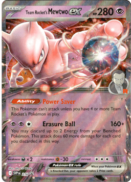 2023 Team Rocket's Mewtwo ex #216 Scarlet & Violet Black Star Promos