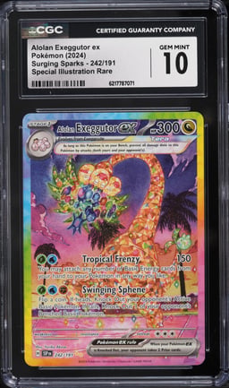 2024 Pokemon Scarlet & Violet Surging Sparks SIR Alolan Exeggutor ex #242 CGC 10 GEM MINT