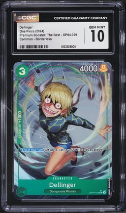 2024 One Piece Premium The Best Borderless Alt Art Dellinger #OP04-029 CGC 10 GEM MINT