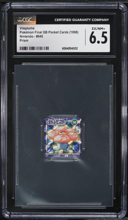 1998 Pokemon Japanese Nintendo Final GB Pocket Cards Prism Vileplume #45 CGC 6.5