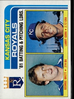 1982 Larry Gura #96 Baseball