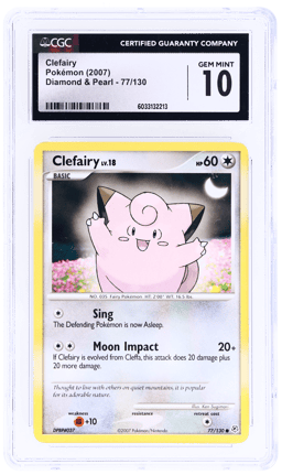 2007 Pokemon Diamond and Pearl Clefairy #77 CGC 10