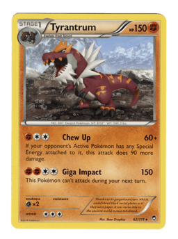 2014 Tyrantrum #62 Furious Fists