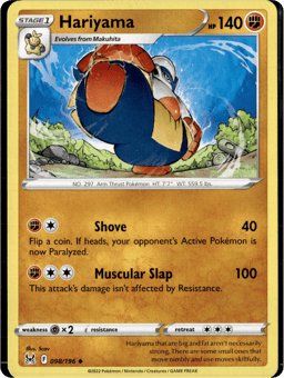 2022 Hariyama #98 Lost Origin