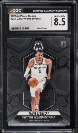 2023 Panini Mosaic Victor Wembanyama ROOKIE #257 CGC 8.5 NM-MT+